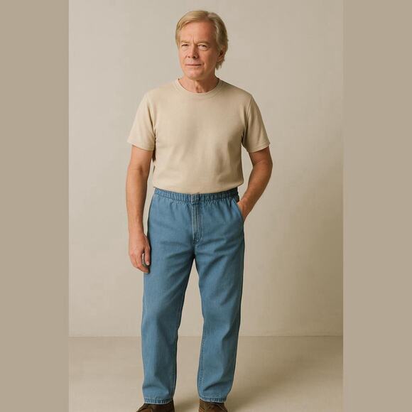 Wrangler Regular Fit Jeans 38x32 Light Wash Classic Denim - Picture 1 of 7